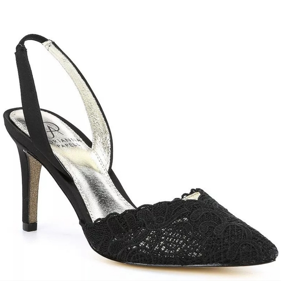 Adrianna Papell Women's Hallie Pump, Black Attalie Lace 9.5 New In Box - Picture 1 of 5